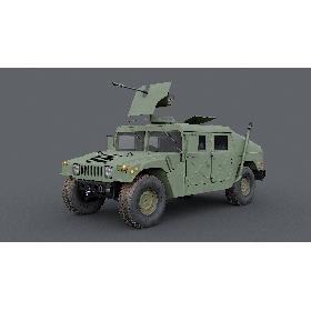 3D模型-3D Humvee M998 M1025 Weapons Carrier Slant Back